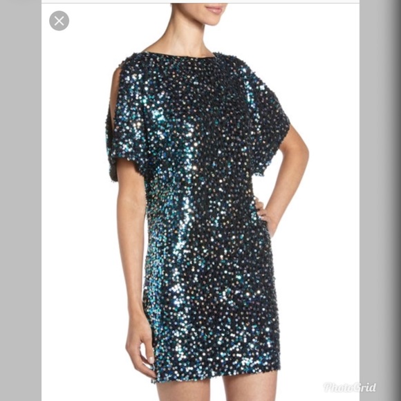 Aidan Mattox Dresses & Skirts - Aidan Mattox sequins cold shoulder dress